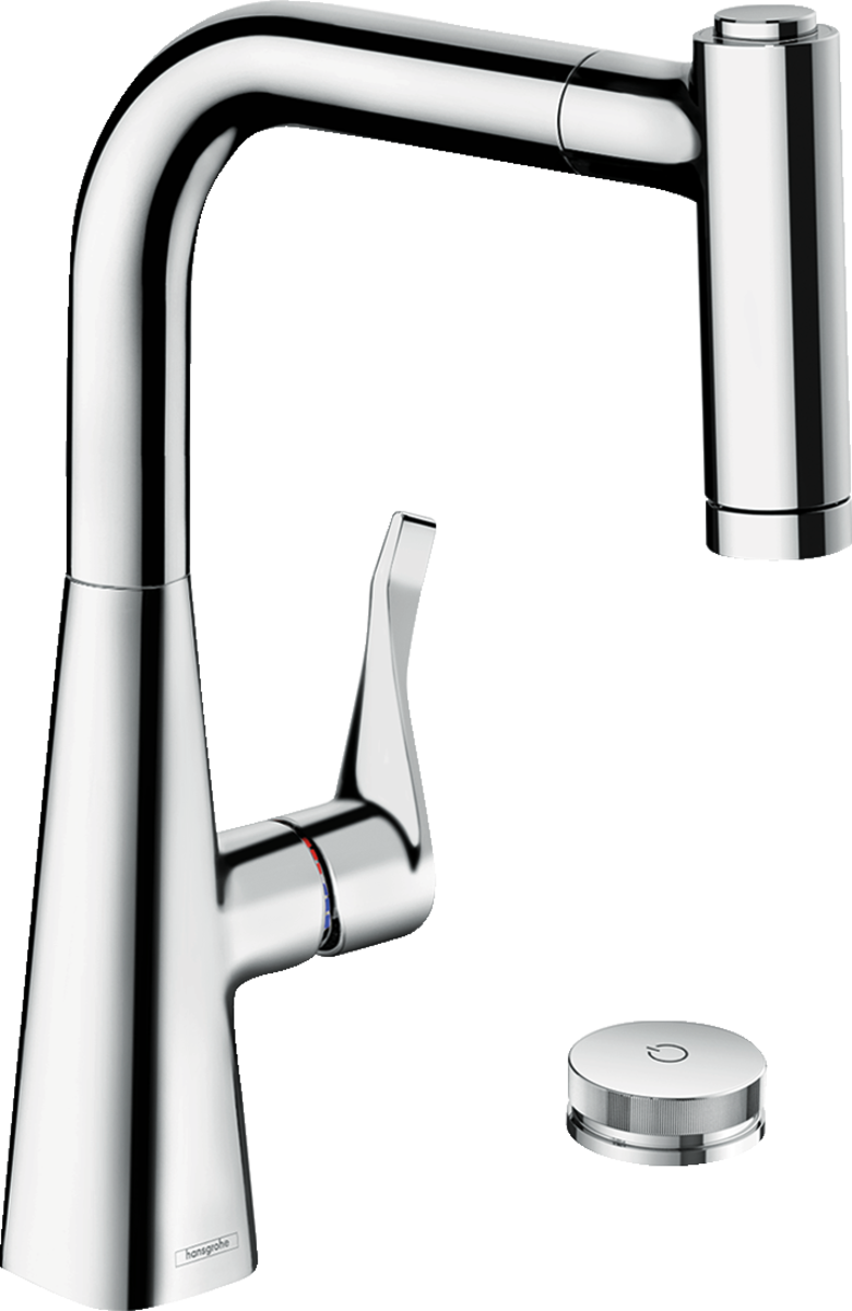 HANSGROHE Metris Select M71 2-Loch Einhebel-Küchenmischer 220, Ausziehbrause, 2jet, sBox #73805000