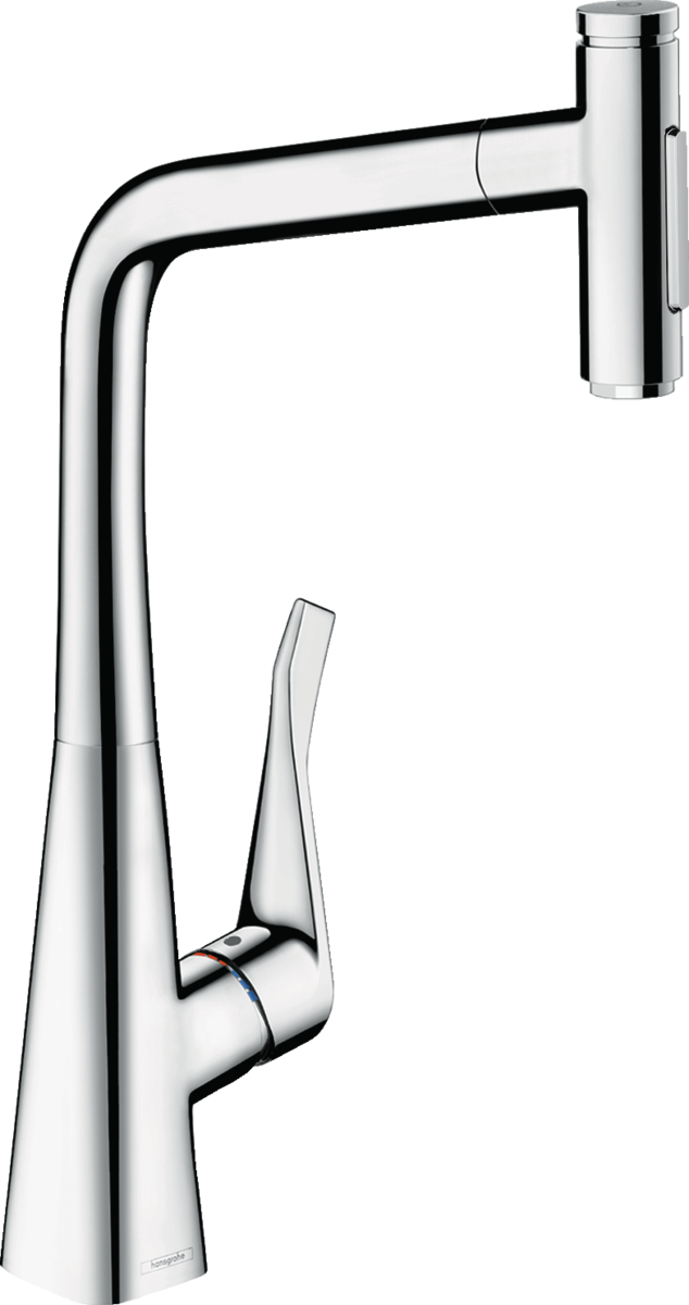 Bild von HANSGROHE Metris Select M71 Einhebel-Küchenmischer 320, Ausziehbrause, 2jet, sBox #73816000 - Chrom