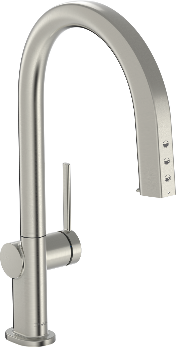 HANSGROHE Aqittura M91 Einhebel-Küchenmischer 210, Ausziehauslauf, 1jet, sBox für SodaSystem #76833800