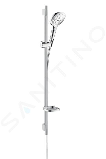 Bild von HANSGROHE Raindance Select E Brauseset 120 3jet mit Brausestange 90 cm und Seifenschale #26621400 - Weiß/Chrom