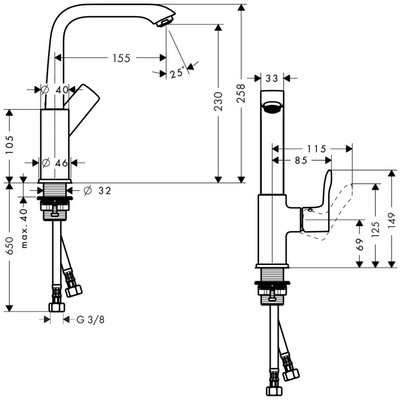 Bild von HANSGROHE Metris Einhebel-Waschtischmischer 230 mit Push-Open Ablaufgarnitur #31187000 - Chrom