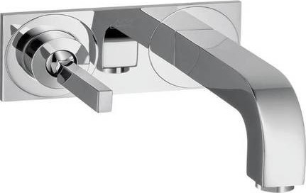 Bild von HANSGROHE AXOR Citterio Einhebel-Waschtischmischer Unterputz für Wandmontage mit Pingriff, Auslauf 220 mm und Platte #39115000 - Chrom