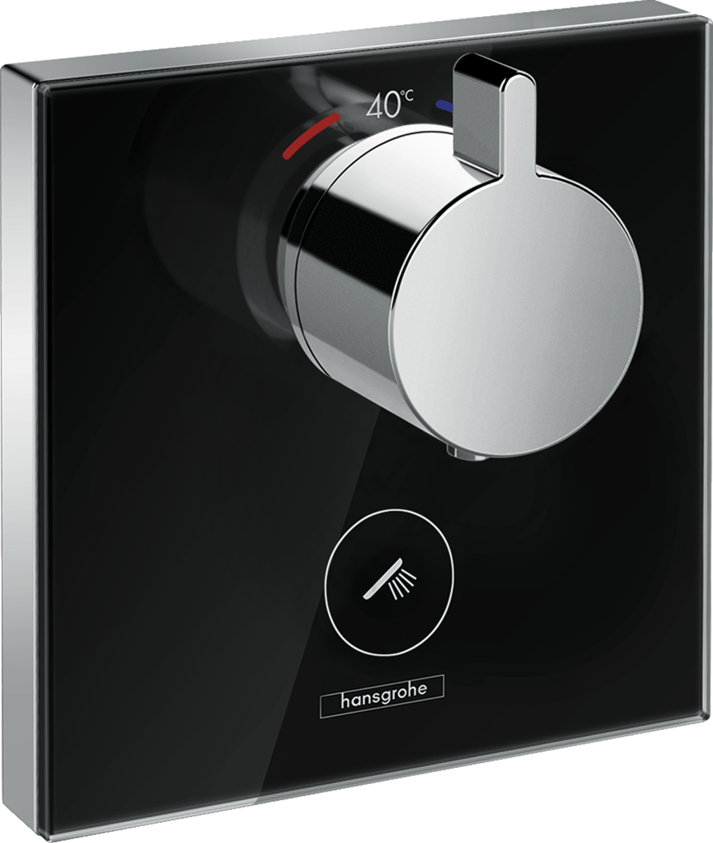 HANSGROHE ShowerSelect Glas Thermostat HighFlow Unterputz für 1 Verbraucher und einen zusätzlichen Abgang #15735600