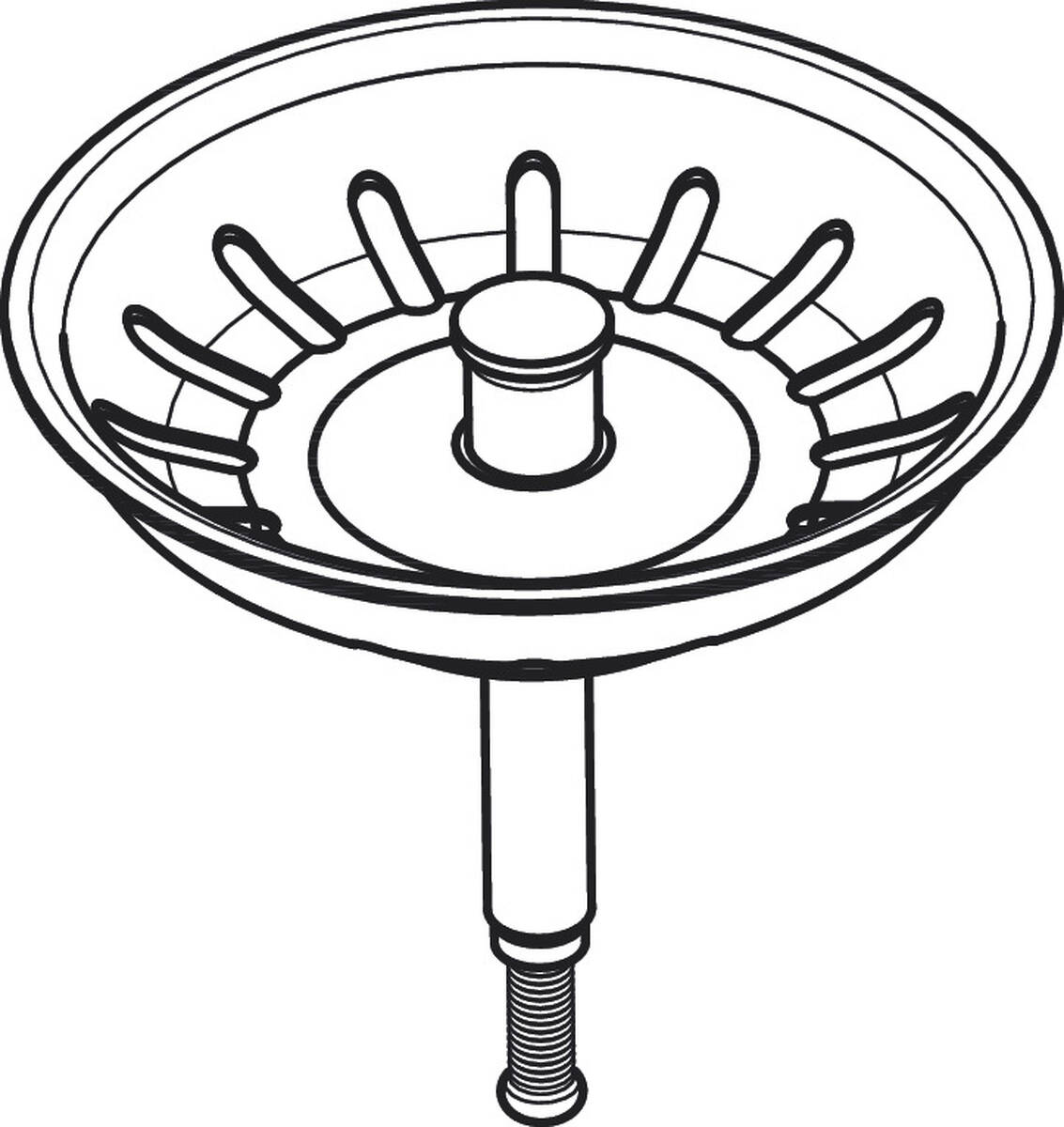 HANSGROHE Stopfen #93472800 - Edelstahl Optic