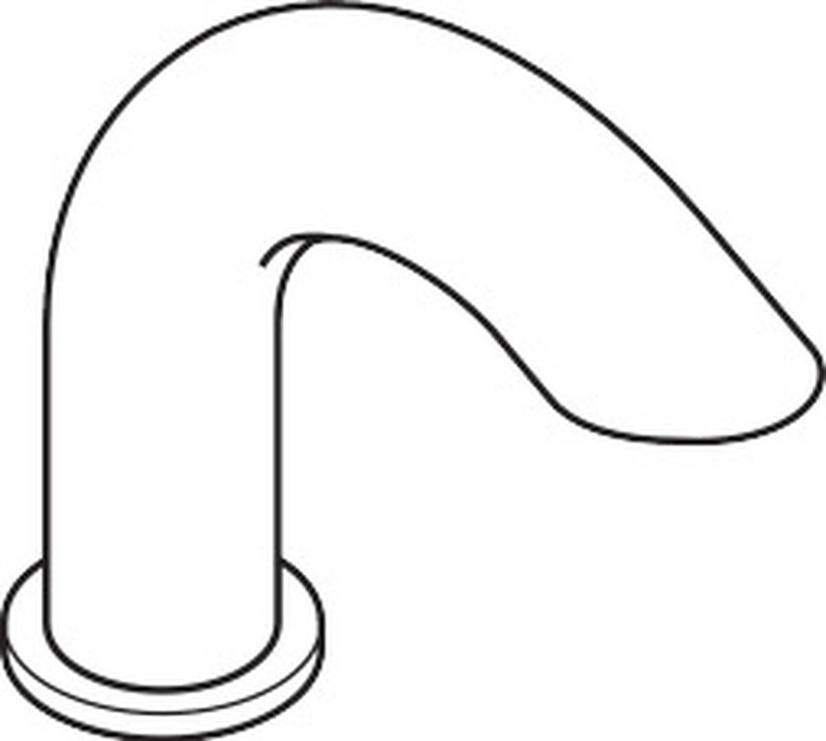 HANSGROHE AX Auslauf 4-Loch lang weiss #96134000