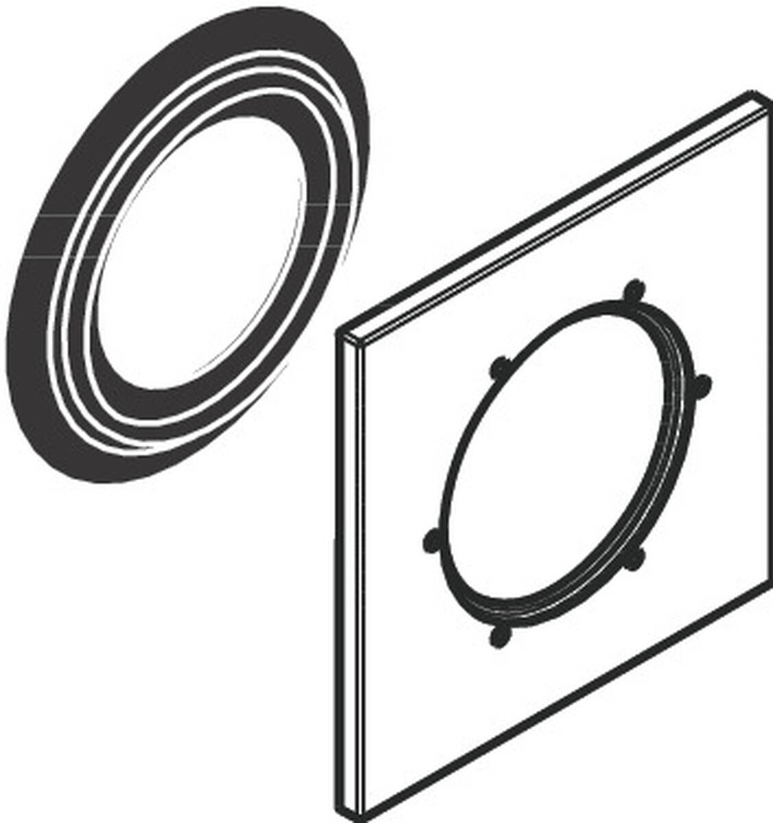 HANSGROHE Rosette #98858000 - Chrom