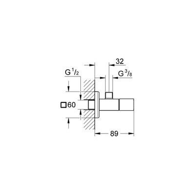 Bild von GROHE Eurocube Eckventil, 1/2″ #22012000 - chrom