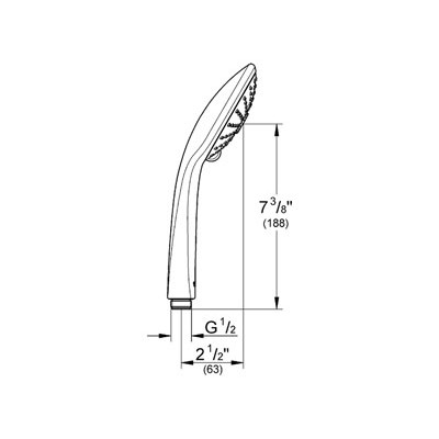 Bild von GROHE Euphoria 110 Massage Handbrause 3 Strahlarten #27239000 - chrom