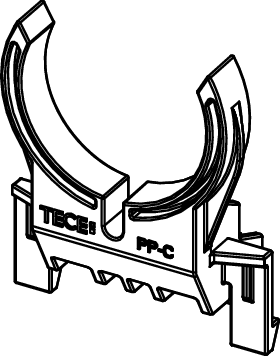 Bild von TECE Spülrohrhalter für WC #9820254