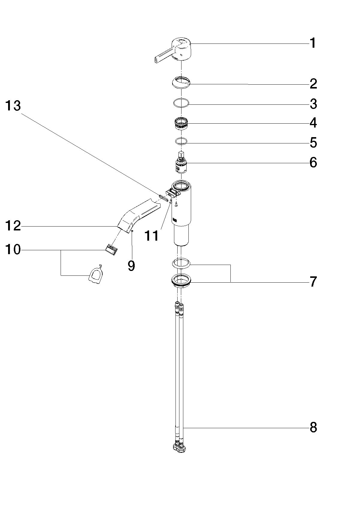 Bild von DORNBRACHT IMO Waschtisch-Einhandbatterie ohne Ablaufgarnitur - Light Gold gebürstet #33521671-27