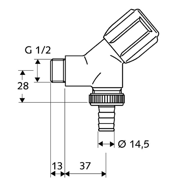 Obrázek SCHELL COMFORT Šikmý přístrojový ventil 033860699 chrom