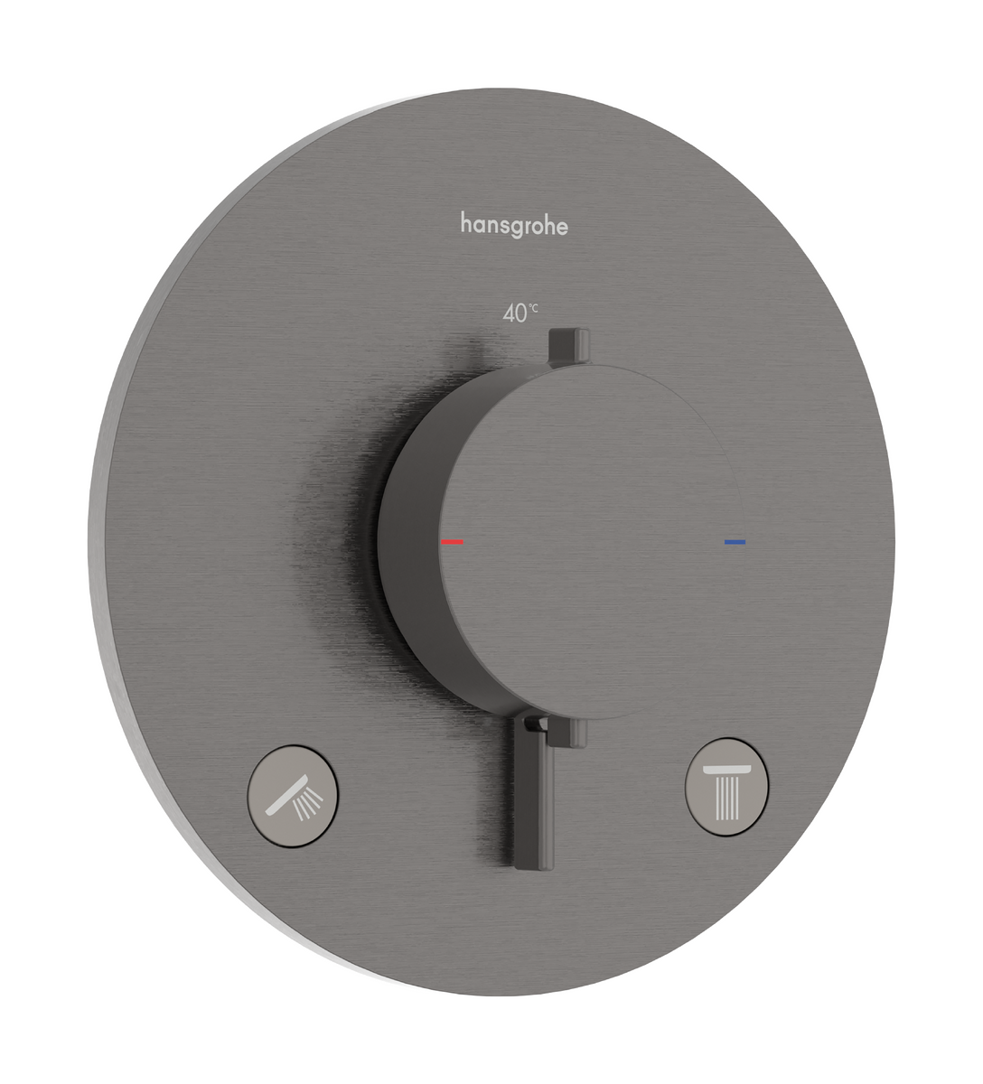 HANSGROHE Ecostat Comfort S Thermostat Unterputz für 2 Verbraucher #33715340 - Brushed Black Chrome