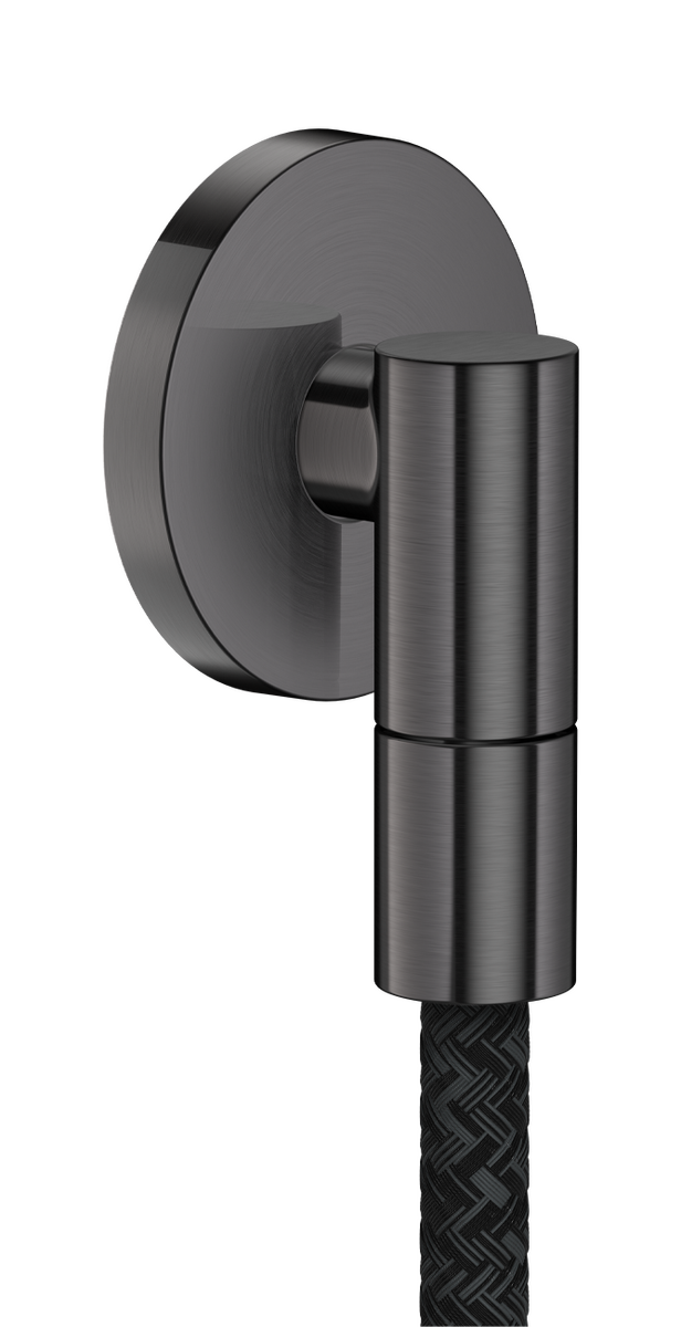 Obrázek HANSGROHE AXOR Nástěnná zásuvka Jemná nástěnná přípojka kulatá #36737340 - kartáčovaný černý chrom