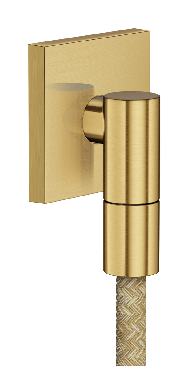 Obrázek HANSGROHE AXOR Nástěnná zásuvka Fine Nástěnná přípojka hranatá #36738250 - Brushed Gold Optic