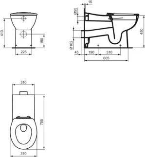 IDEAL STANDARD CONTOUR 21 - MEDICAL & CARE - Sitzring 370x445x33 mm in weiß glänzend #K712201 - Weiß (Alpin), Bild 6