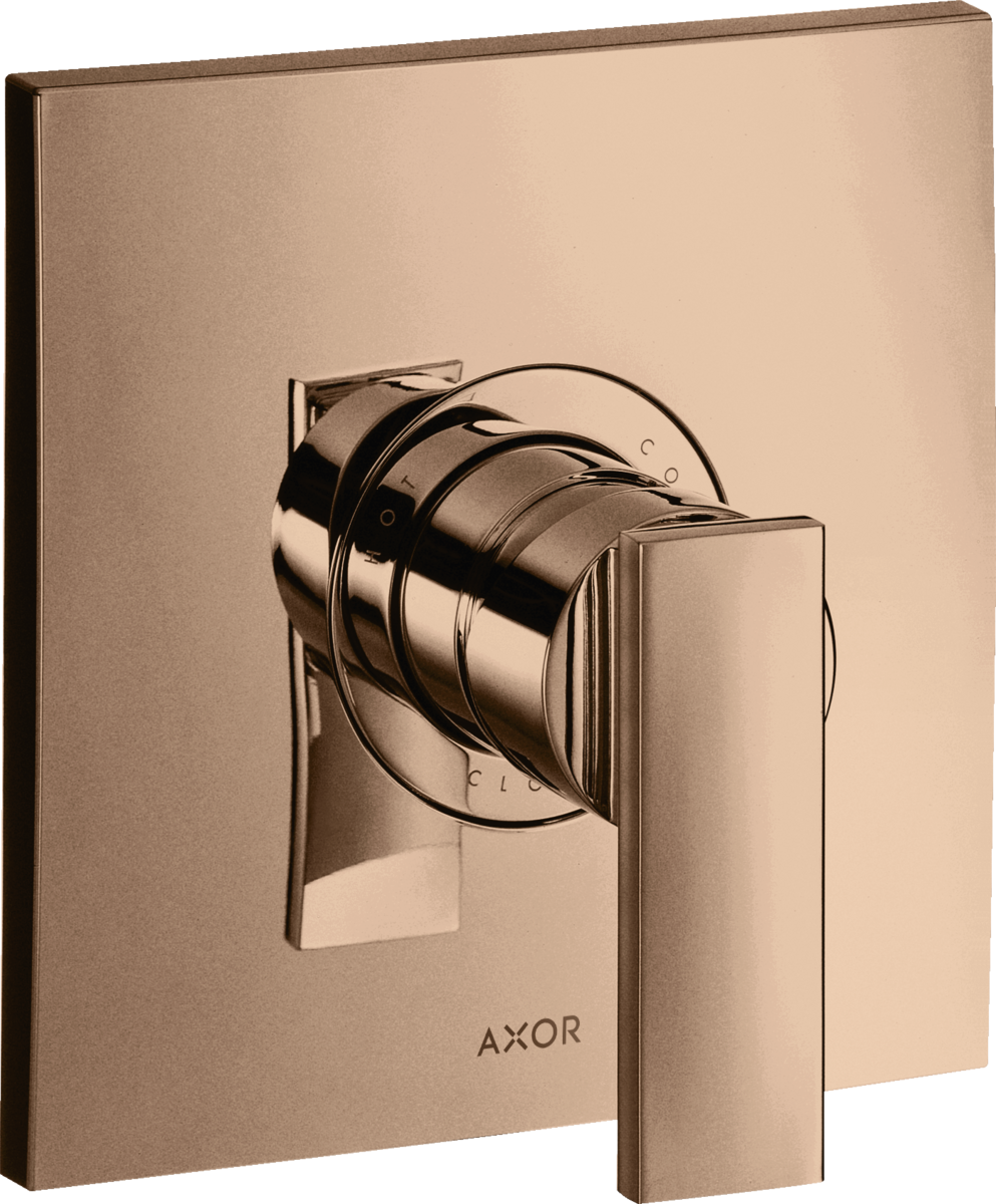 HANSGROHE AXOR Citterio Einhebel-Brausemischer Unterputz mit Hebelgriff #39655300 - Polished Red Gold