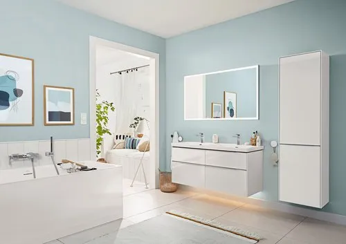 Bild von VILLEROY BOCH Subway 3.0 Waschbeckenunterschrank, mit Beleuchtung, 4 Auszüge, 1272 x 576 x 478 mm, Brilliant White #C568L0VE