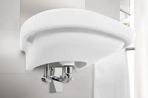 Bild von VILLEROY BOCH ViCare Waschbecken ViCare, 555 x 540 x 195 mm, Weiß Alpin CeramicPlus, mit Überlauf #411955R1