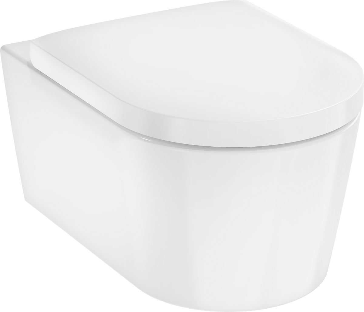 Bild von HANSGROHE EluPura S Wand WC Set 540 AquaHelix Flush, HygieneEffect mit WC-Sitz mit SoftClose und QuickRelease #62055450 - Weiß