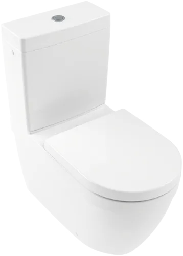 Bild von VILLEROY BOCH Architectura Tiefspül-WC spülrandlos für Kombination, bodenstehend, mit DirectFlush, Weiß Alpin CeramicPlus #5691R0R1