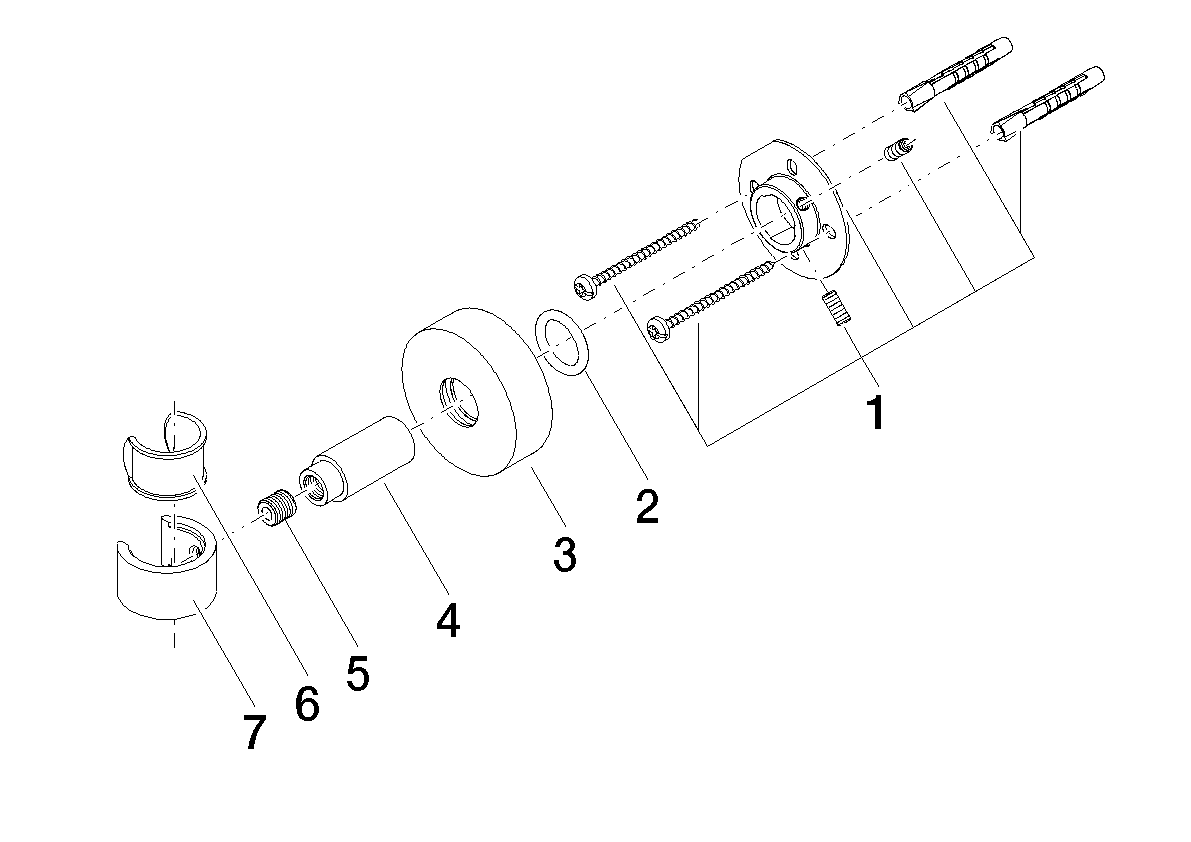 DORNBRACHT CIRCLE Brausehalter - Schwarz matt #28050920-33
