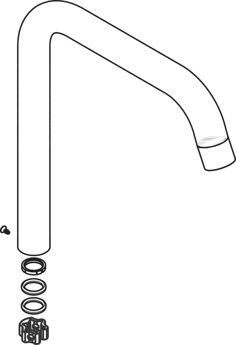 HANSGROHE Auslauf kpl. #95822800 - Edelstahl
