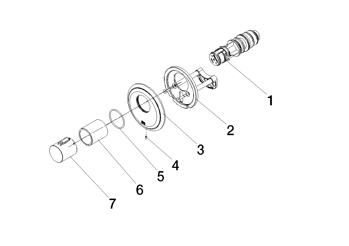 DORNBRACHT MADISON xTOOL UP-Thermostat ohne Mengenregulierung 1/2" - Dark Platinum gebürstet #36501977-99