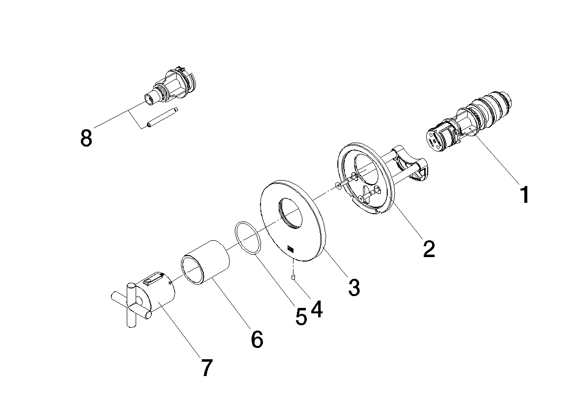 DORNBRACHT TARA xTOOL UP-Thermostat ohne Mengenregulierung 1/2" - Champagne (22kt Gold) #36501892-47