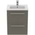 Bild von IDEAL STANDARD i.life S 50cm compact wall hung vanity unit with 2 drawers (separate handles required), quartz grey matt T5291NG