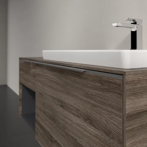 Bild von VILLEROY BOCH Subway 3.0 Waschbeckenunterschrank, 2 Auszüge, 1001 x 423 x 516 mm, Stone Oak / Stone Oak #C57100RK