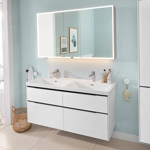 VILLEROY BOCH Subway 3.0 Waschbeckenunterschrank, mit Beleuchtung, 4 Auszüge, 1272 x 576 x 478 mm, Brilliant White #C568L1VE, Bild 11
