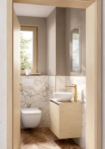 Bild von VILLEROY BOCH Collaro Waschbeckenunterschrank, 1 Tür, 500 x 548 x 380 mm, Nordic Oak / Nordic Oak #C14900VJ