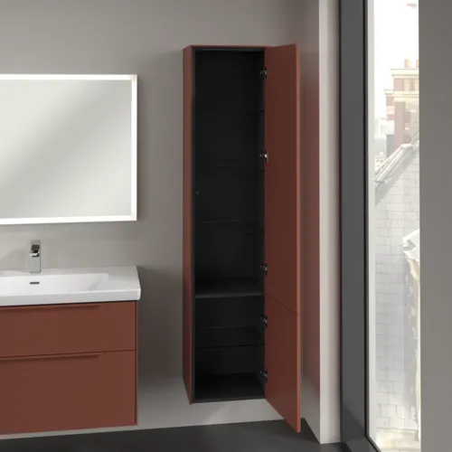 Bild von VILLEROY BOCH Subway 3.0 Hochschrank, 2 Türen, 400 x 1710 x 362 mm, Wine Red / Wine Red #C58702AH