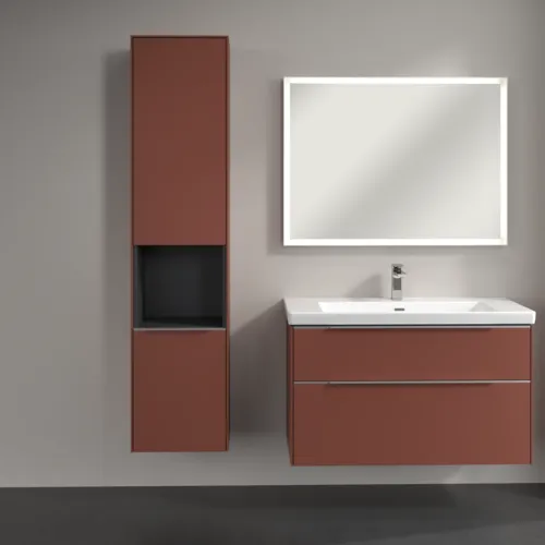 Bild von VILLEROY BOCH Subway 3.0 Hochschrank, 2 Türen, 400 x 1710 x 362 mm, Wine Red / Wine Red #C58800AH