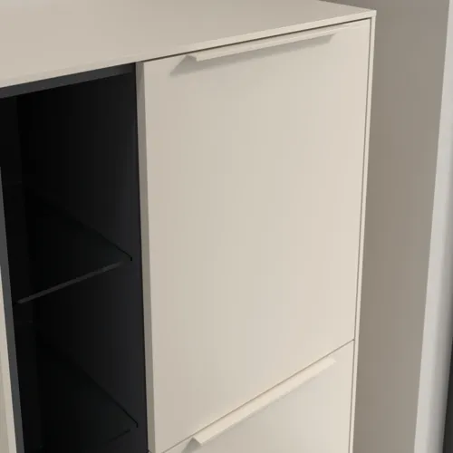 Bild von VILLEROY BOCH Subway 3.0 Mittelschrank, 2 Türen, 574 x 1200 x 362 mm, Cashmere Grey / Cashmere Grey #C59902VN
