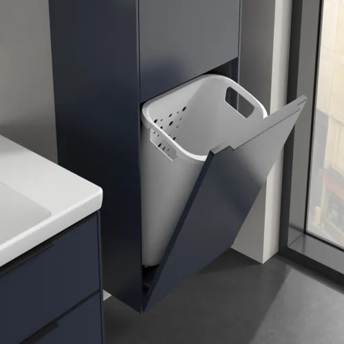 Bild von VILLEROY BOCH Subway 3.0 Hochschrank, 1 Tür, 1 Wäscheklappe, 450 x 1710 x 362 mm, Marine Blue / Marine Blue #C59301VQ