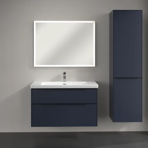 Bild von VILLEROY BOCH Subway 3.0 Hochschrank, 1 Tür, 1 Wäscheklappe, 450 x 1710 x 362 mm, Marine Blue / Marine Blue #C59301VQ