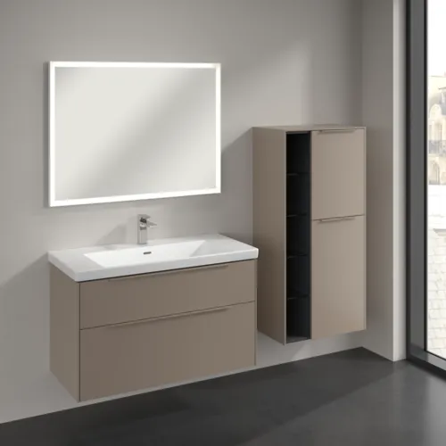 Bild von VILLEROY BOCH Subway 3.0 Mittelschrank, 2 Türen, 574 x 1200 x 362 mm, Taupe / Taupe #C59902VM