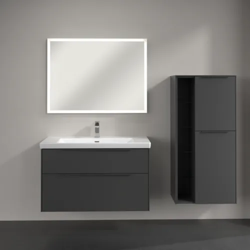 VILLEROY BOCH Subway 3.0 Mittelschrank, 2 Türen, 574 x 1200 x 362 mm, Graphite / Graphite #C59902VR, Bild 4