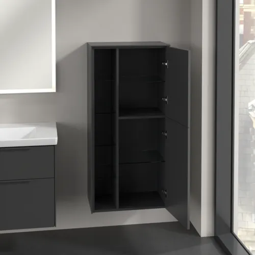 VILLEROY BOCH Subway 3.0 Mittelschrank, 2 Türen, 574 x 1200 x 362 mm, Graphite / Graphite #C59902VR, Bild 5