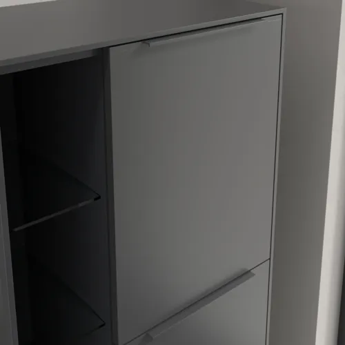 VILLEROY BOCH Subway 3.0 Mittelschrank, 2 Türen, 574 x 1200 x 362 mm, Graphite / Graphite #C59902VR, Bild 6