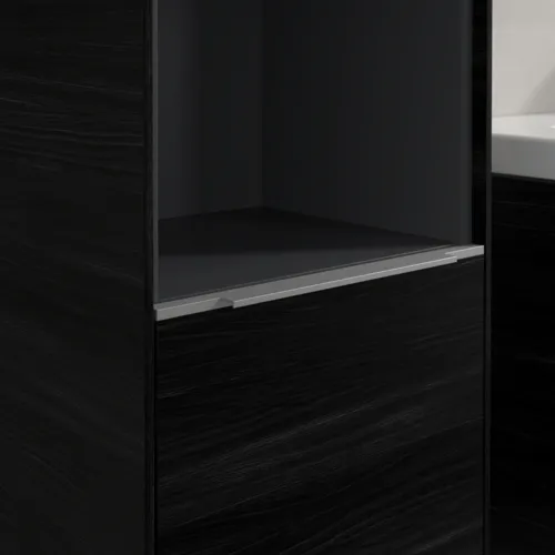 VILLEROY BOCH Subway 3.0 Hochschrank, 2 Türen, 400 x 1710 x 362 mm, Black Oak / Black Oak #C58800AB, Bild 6
