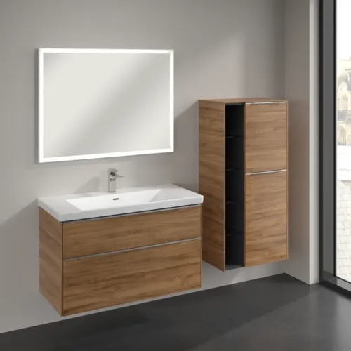 VILLEROY BOCH Subway 3.0 Mittelschrank, 2 Türen, 574 x 1200 x 362 mm, Kansas Oak / Kansas Oak #C59900RH, Bild 3