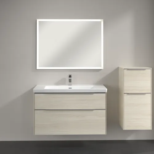 Bild von VILLEROY BOCH Subway 3.0 Seitenschrank, 1 Auszug, 1 Tür, 400 x 860 x 362 mm, White Oak / White Oak #C59500AA