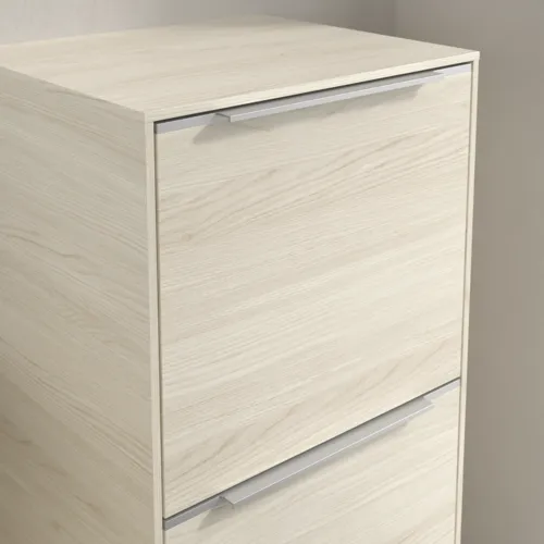 Bild von VILLEROY BOCH Subway 3.0 Seitenschrank, 1 Auszug, 1 Tür, 400 x 860 x 362 mm, White Oak / White Oak #C59500AA