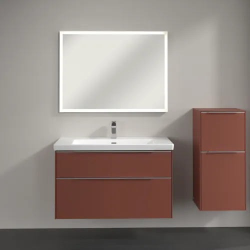 Bild von VILLEROY BOCH Subway 3.0 Seitenschrank, 1 Auszug, 1 Tür, 400 x 860 x 362 mm, Wine Red / Wine Red #C59500AH