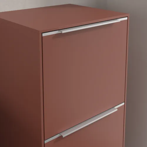 Bild von VILLEROY BOCH Subway 3.0 Seitenschrank, 1 Auszug, 1 Tür, 400 x 860 x 362 mm, Wine Red / Wine Red #C59500AH