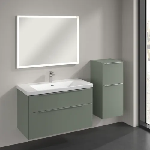 Picture of VILLEROY BOCH Subway 3.0 Side cabinet, 1 pull-out compartment, 1 door, 400 x 860 x 362 mm, Soft Green / Soft Green #C59500AF