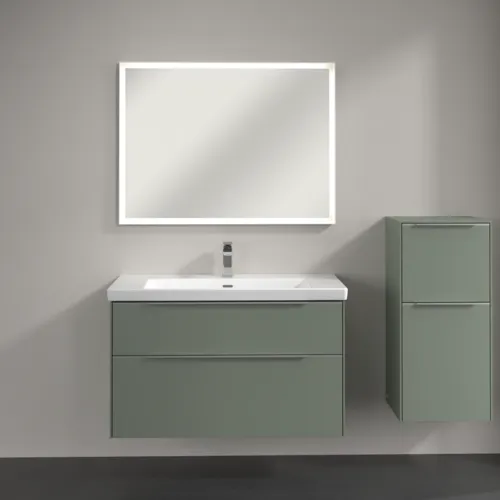Picture of VILLEROY BOCH Subway 3.0 Side cabinet, 1 pull-out compartment, 1 door, 400 x 860 x 362 mm, Soft Green / Soft Green #C59500AF