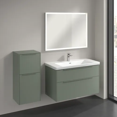 Bild von VILLEROY BOCH Subway 3.0 Seitenschrank, 1 Auszug, 1 Tür, 400 x 860 x 362 mm, Soft Green / Soft Green #C59402AF